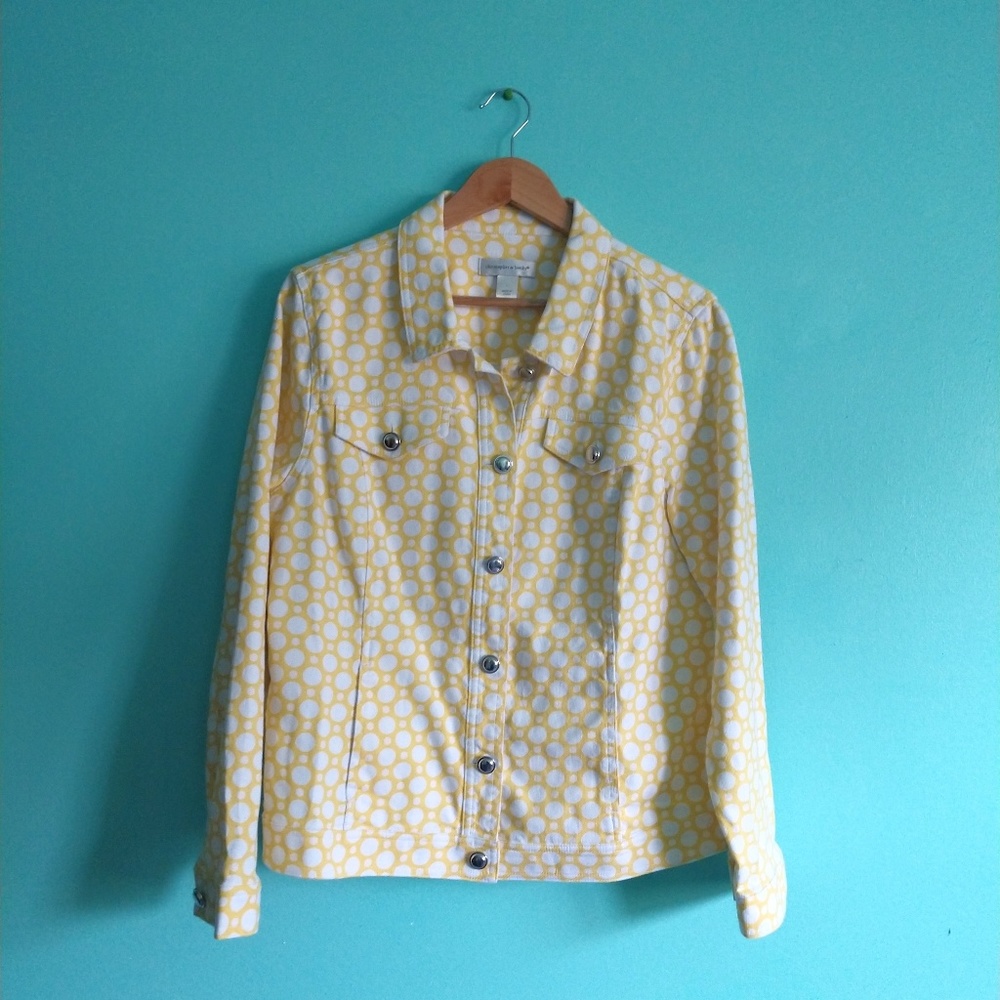 🌞🧥CHRISTOPHER & BANKS Polka Dot Jacket